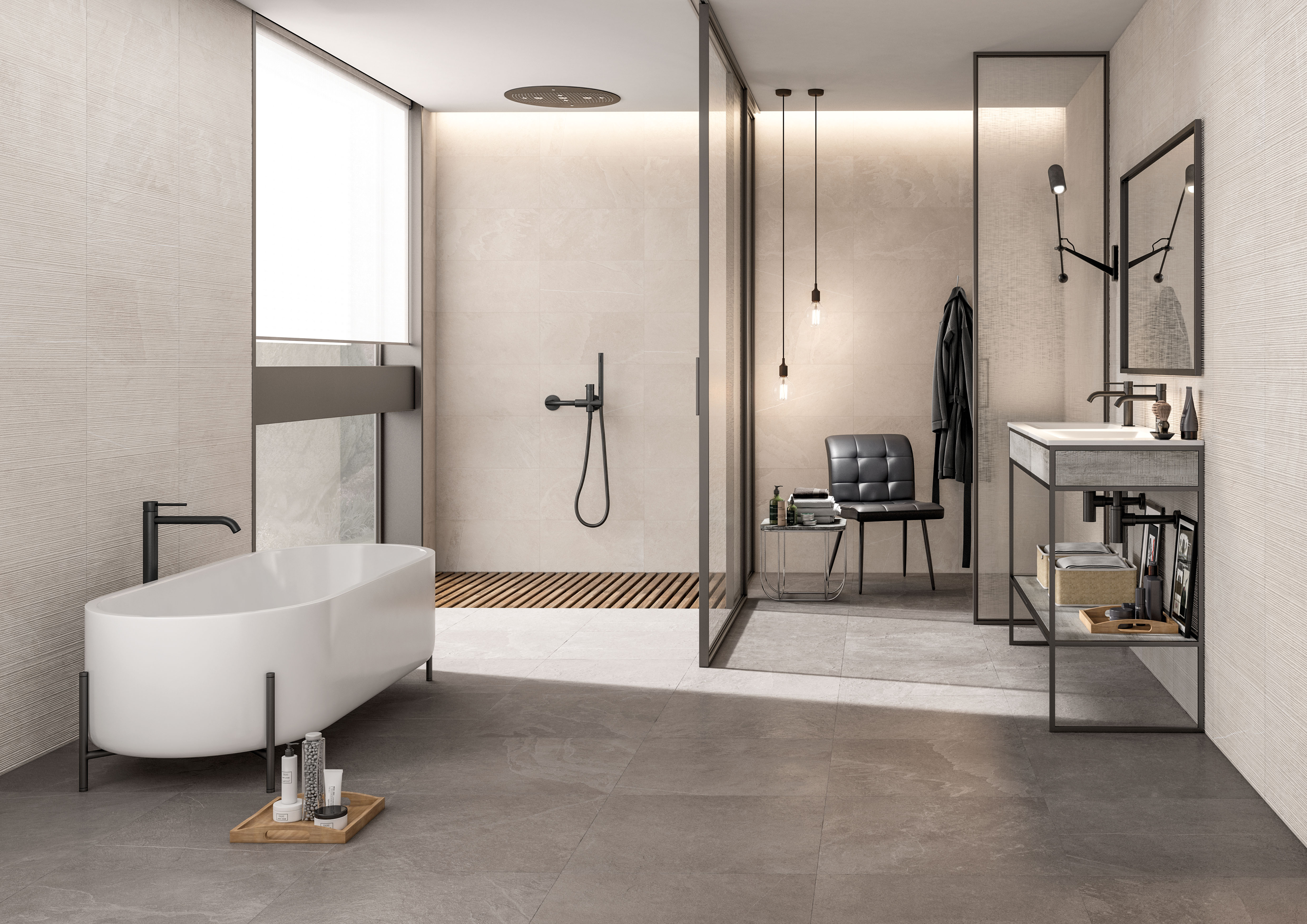 Urbanixx Gres Adak Bodenfliesen Natursteinoptik Sand Matt 60x60 cm rektifiziert R10