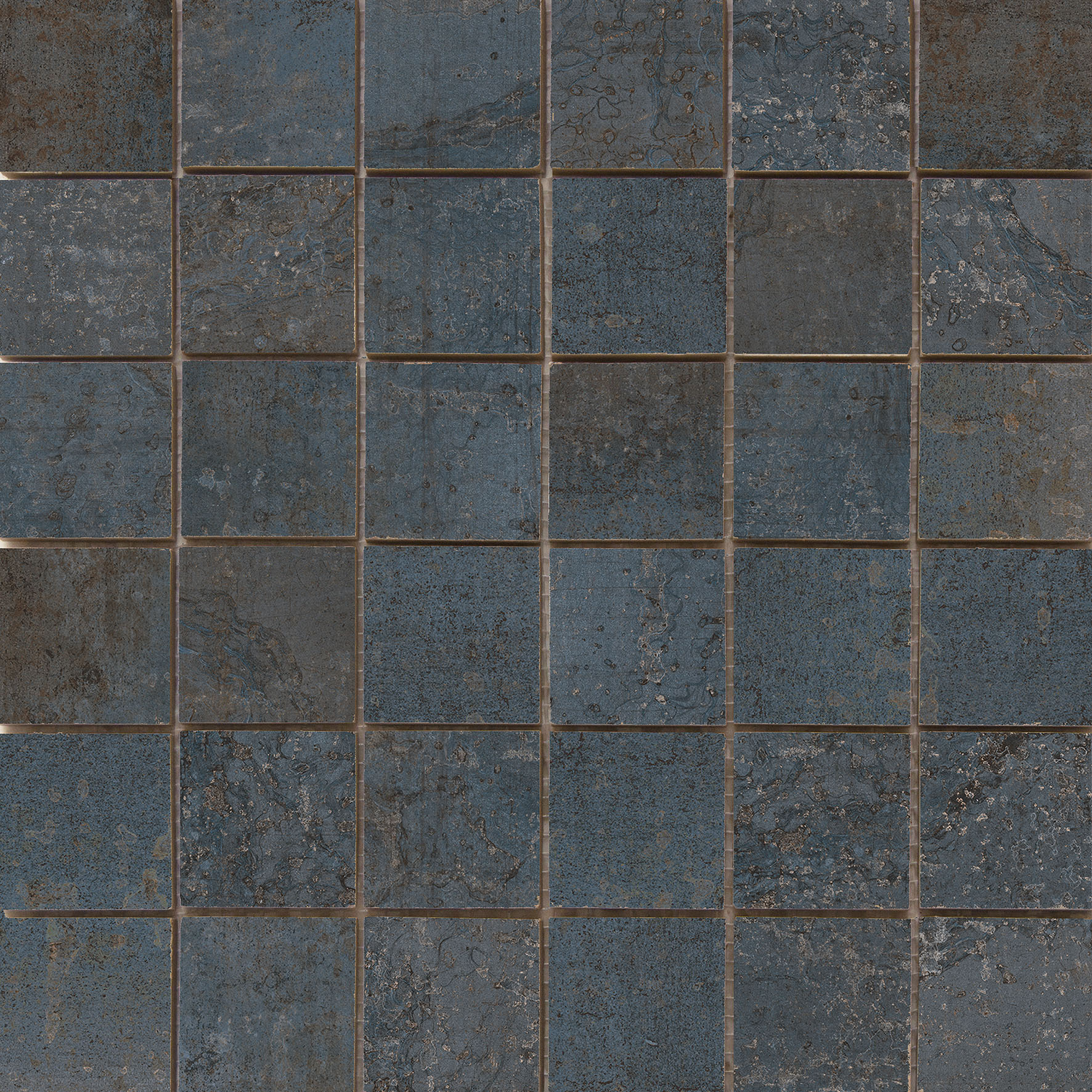 Urbanixx Gres Karlstadt Mosaik Metalloptik Blau Matt 30x30 cm rektifiziert R9