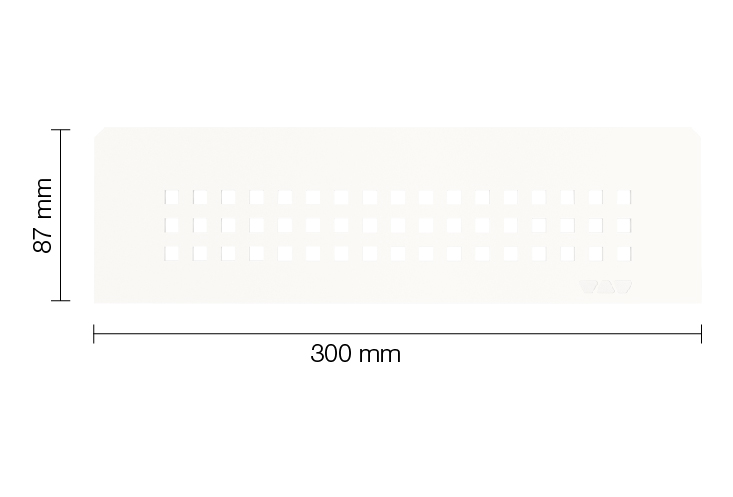 Schlüter SHELF N S1 300x87 mm Square MBW Brillantweiß matt Duschablage