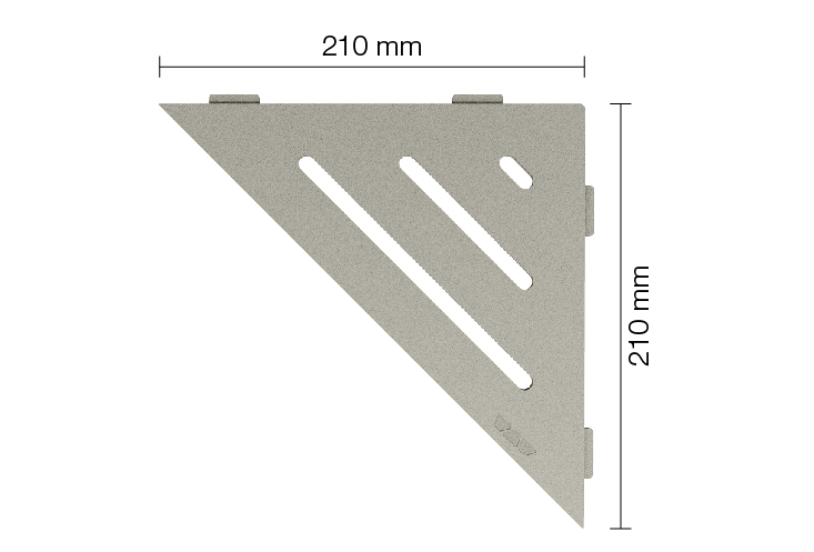 Schlüter SHELF E S1 210x210 mm Wave TSSG strukturbeschichtet Steingrau Duschablage