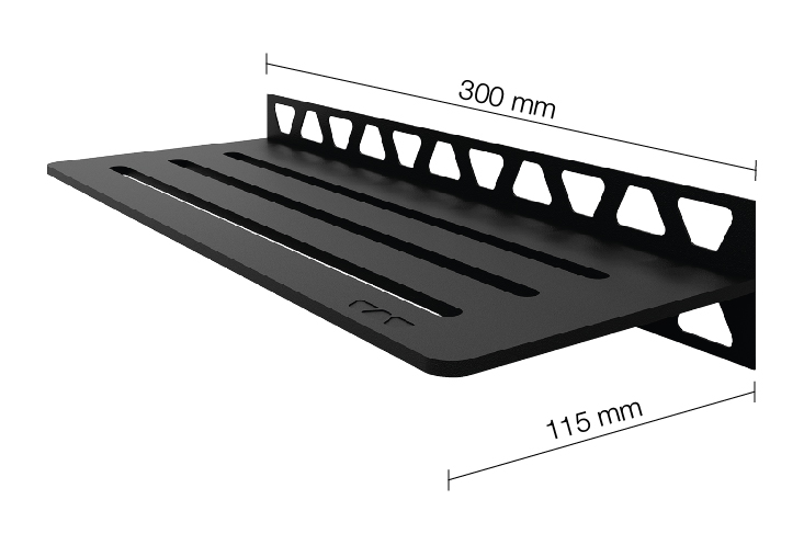 Schlüter SHELF W S1 300x115 mm Wave MGS Graphitschwarz matt Duschablage