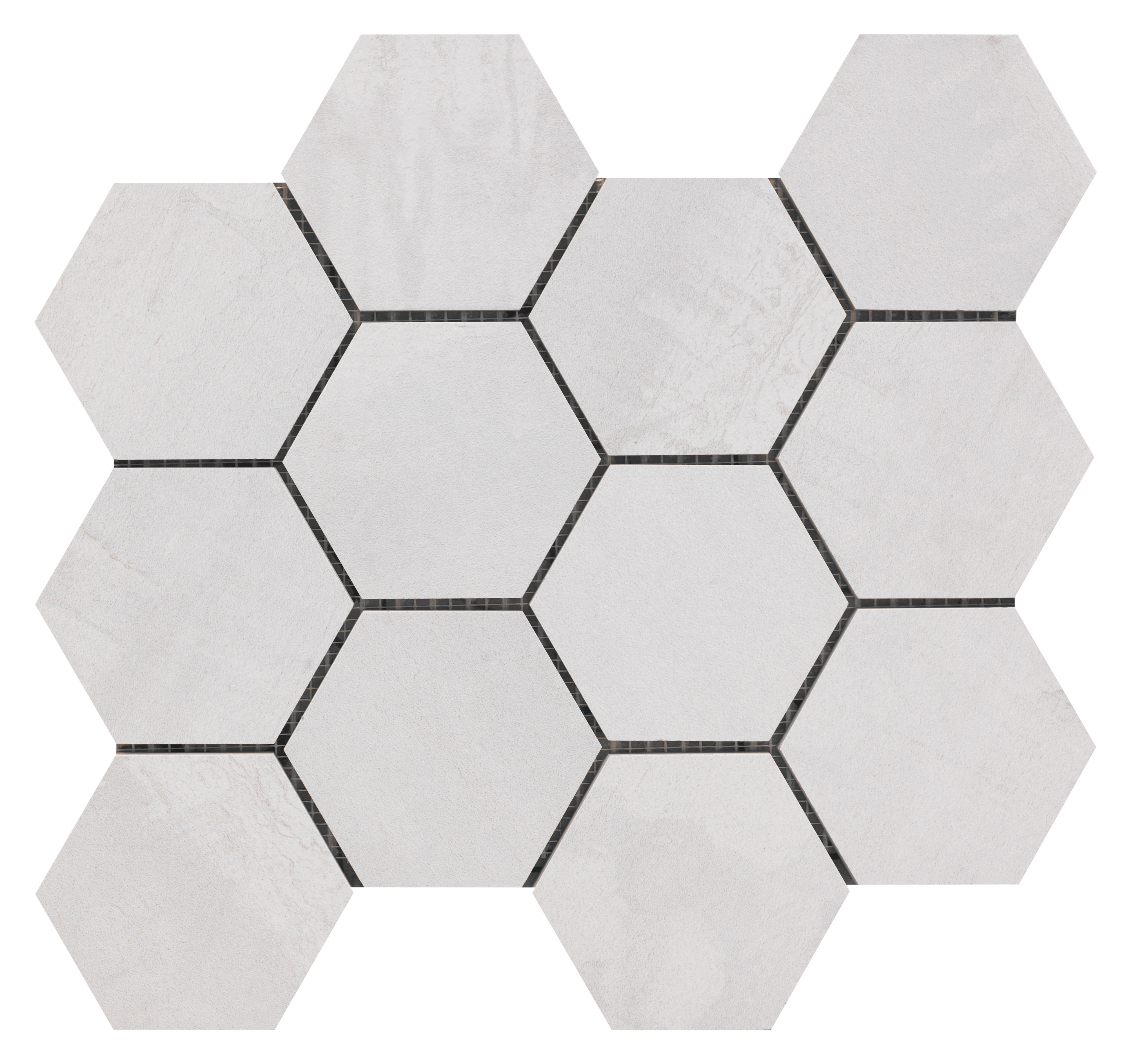 Urbanixx Gres Mailand Mosaik Metalloptik Weiß matt 30x34 cm rekt. 
