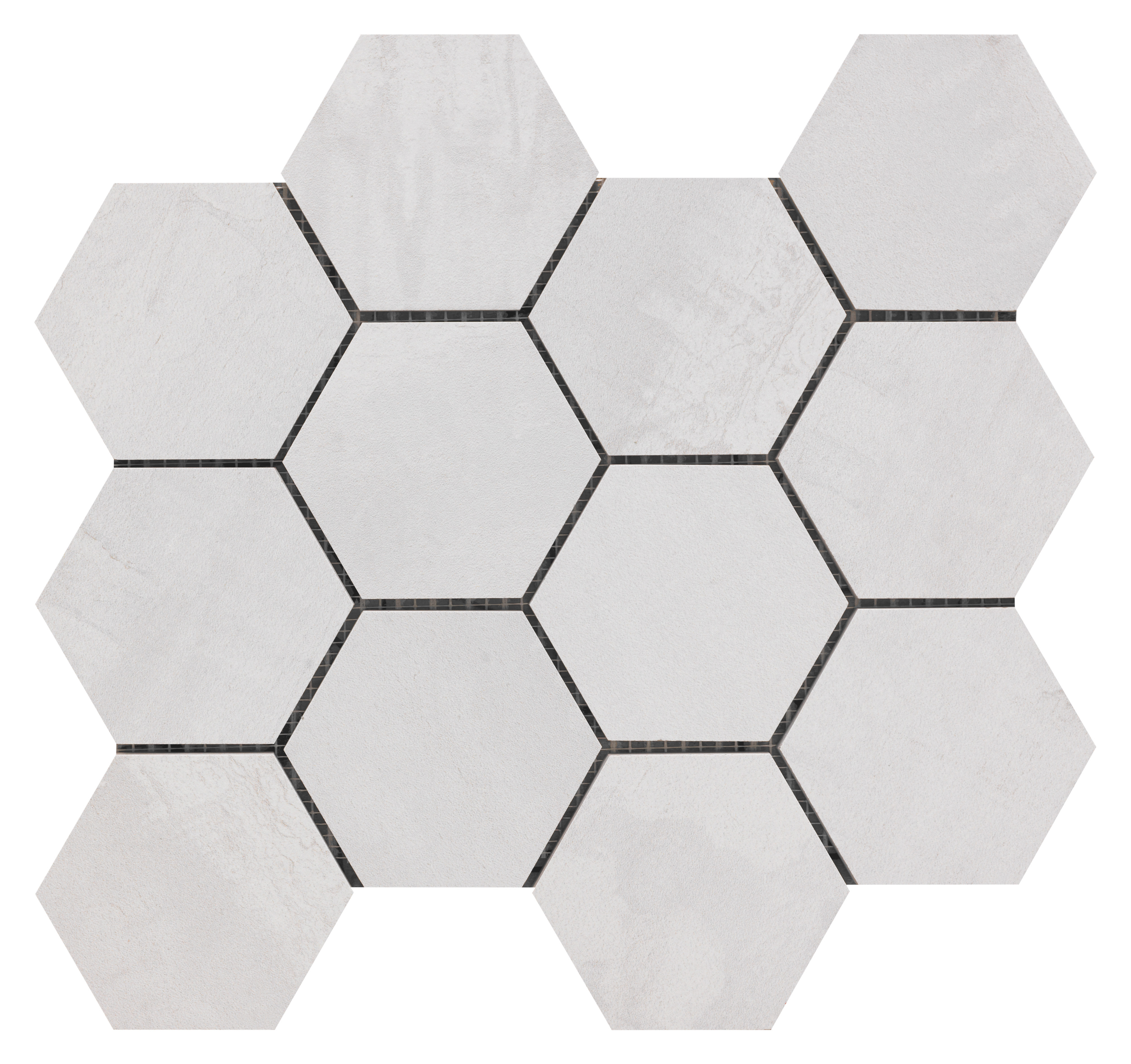 Urbanixx Gres Mailand Mosaik Metalloptik Weiß Matt 30x34 cm rektifiziert 