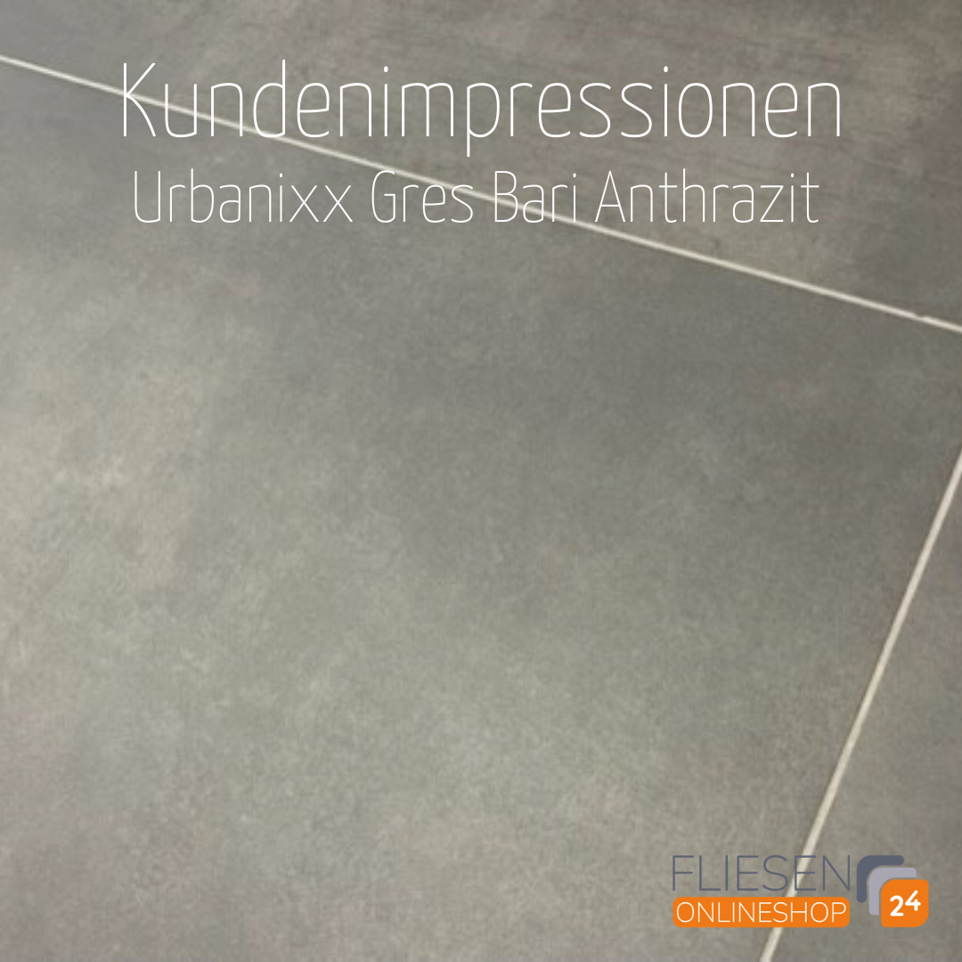 Urbanixx Gres Bari Bodenfliese Betonoptik Anthrazit matt 80,2x80,0 cm rekt. R9