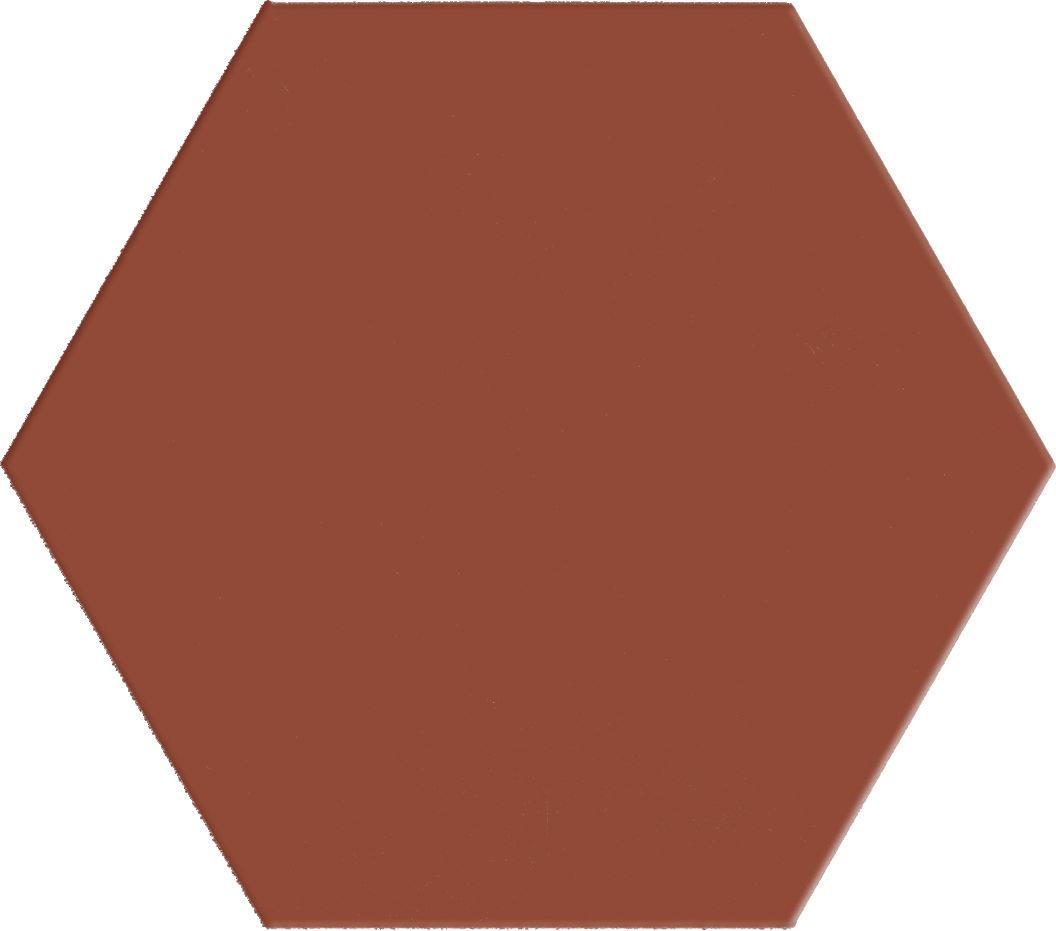 Catalea Gres Akita Bodenfliese Hexagon Rostrot Matt 14x16 cm rektifiziert R10