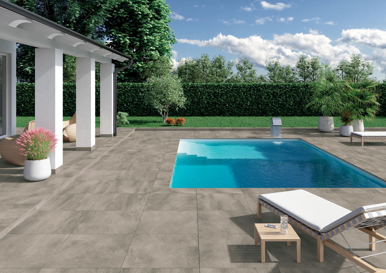 Gardenia Concept Stone Bodenfliese Natursteinoptik Anthrazit matt 80x80 cm rekt. R10