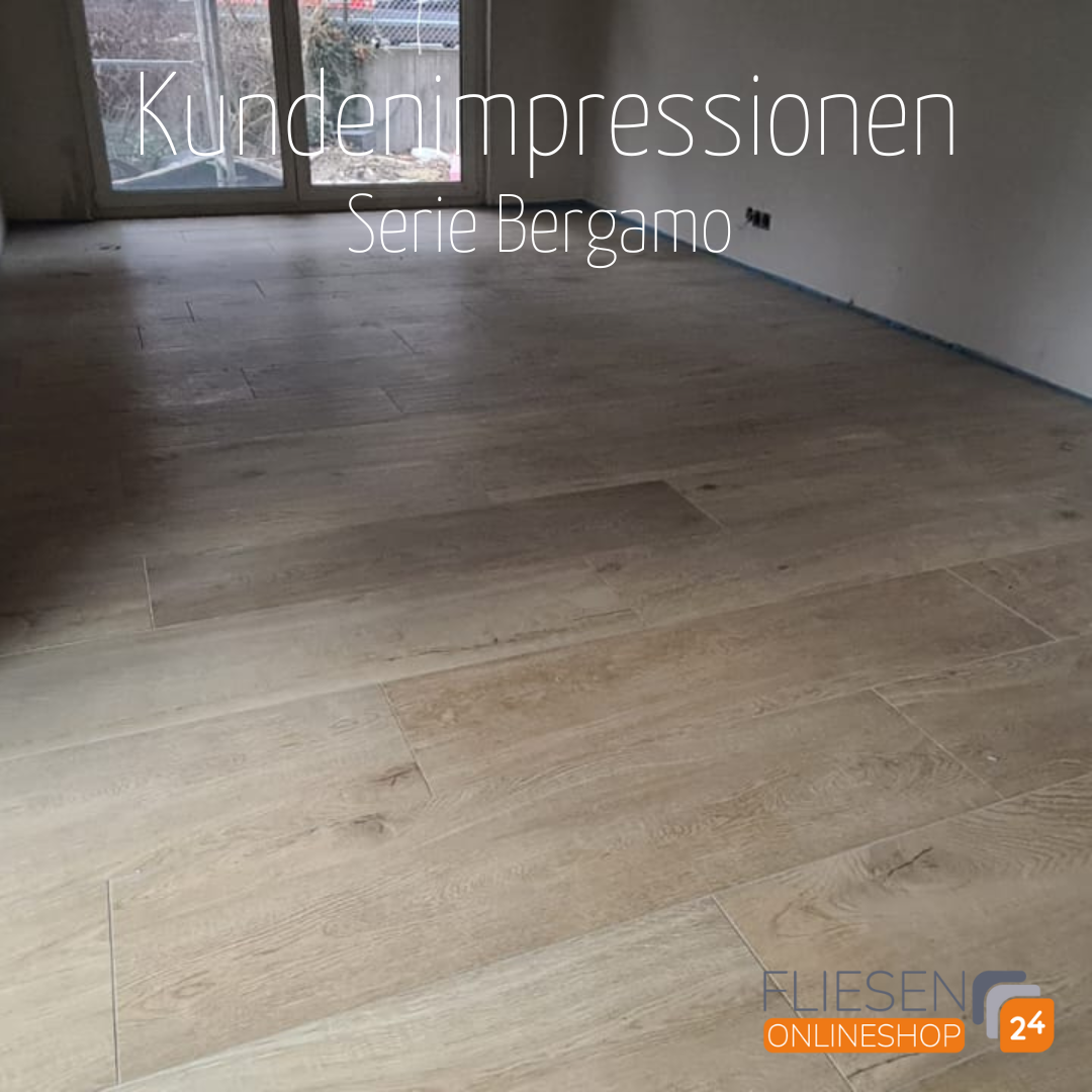 Noem Gres Bergamo Bodenfliese Holzoptik Weiß Matt 20x120 cm rektifiziert R9