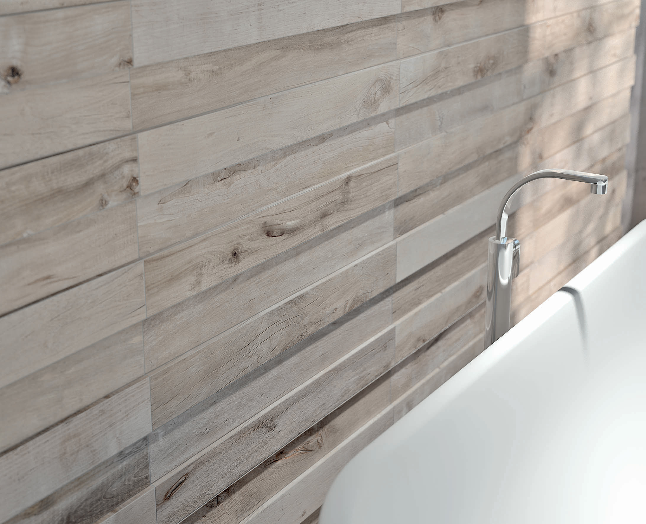 Flaviker Dakota Indoor 3D Dekor Holzoptik Naturale Matt 20x80 cm rektifiziert