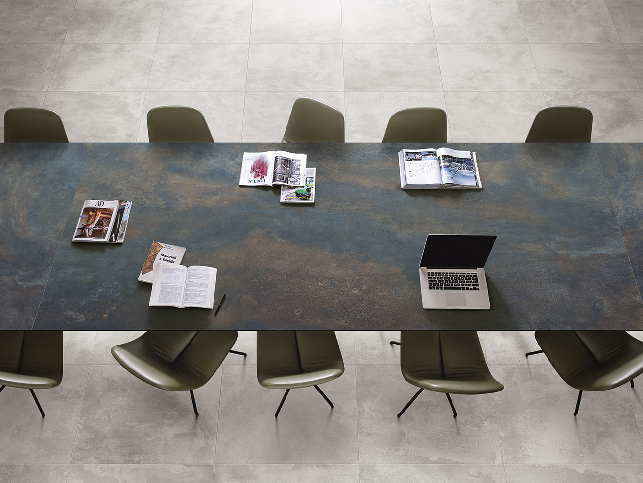 Caesar Relate Flame Bodenfliese Metalloptik Blizzard matt 120X278 cm rekt.