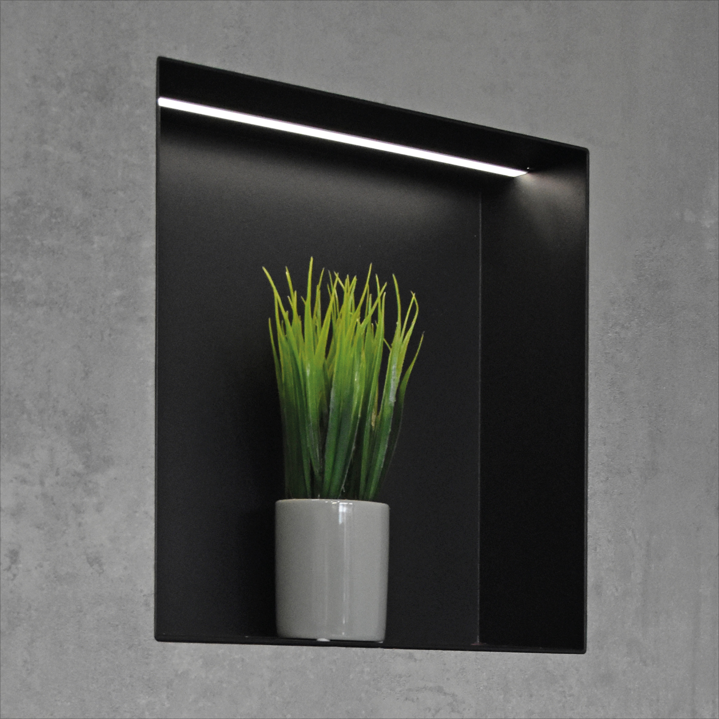 Alferpro LED Duschnische Alferbox 30x30x1,5 cm Tiefe: 10 cm Edelstahl 