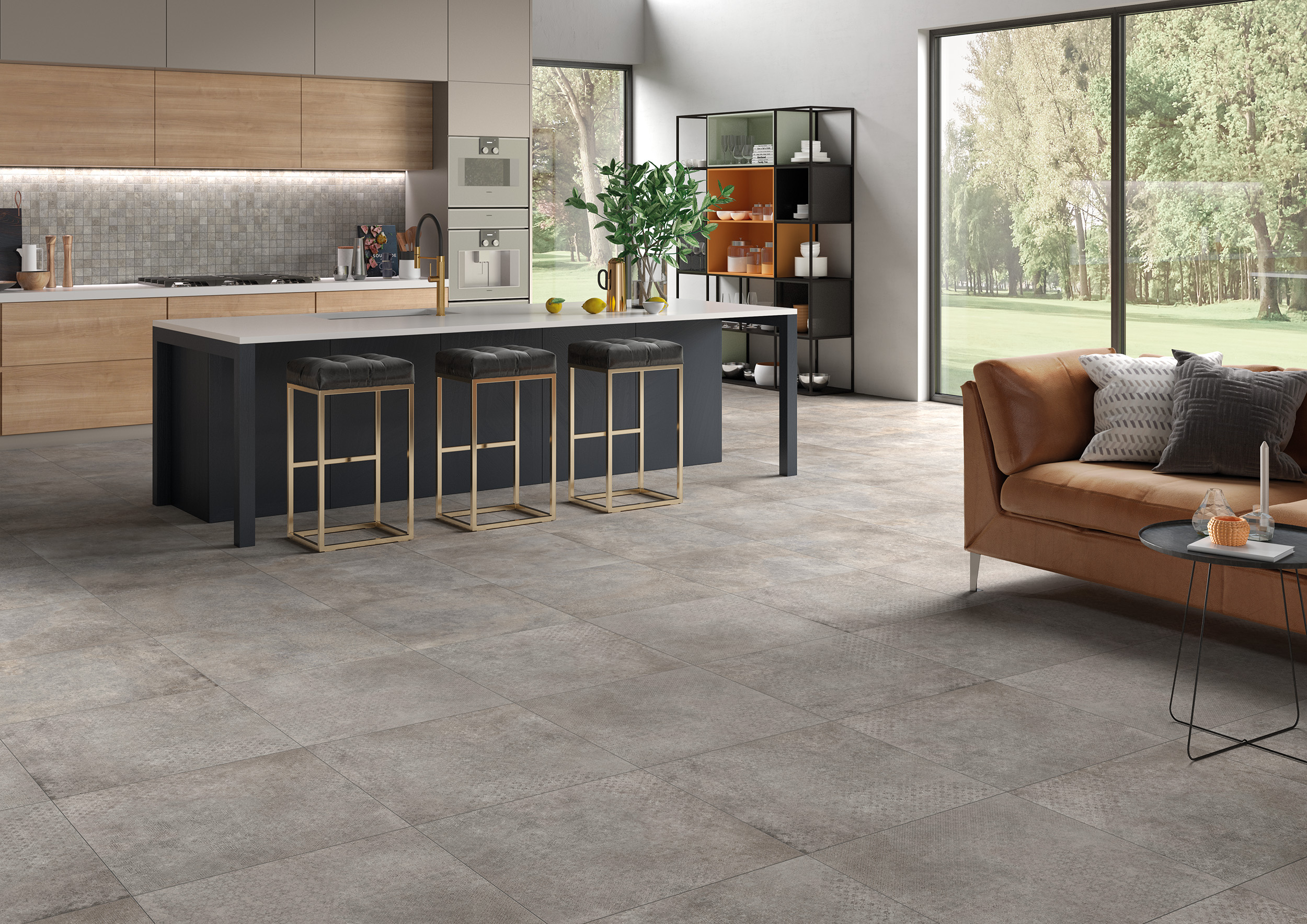 Urbanixx Gres Catania Dekor Natursteinoptik Hellgrau Matt 60x120 cm rektifiziert R10B