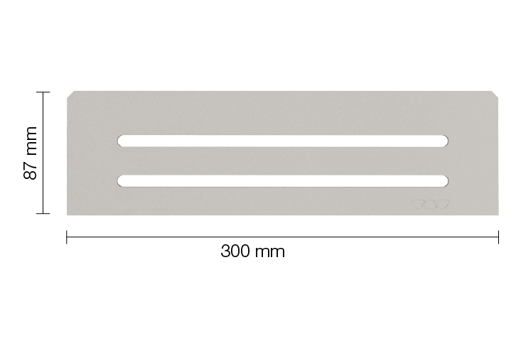 Schlüter SHELF N S1 300x87 mm Wave TSBG strukturbeschichtet Beigegrau Duschablage