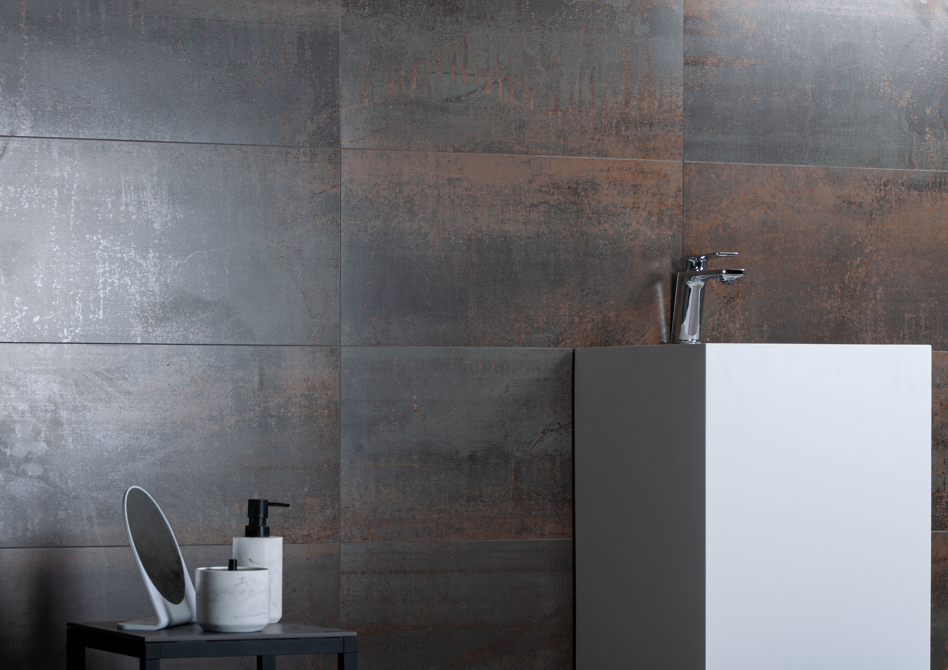 Urbanixx Gres Karlstadt Bodenfliesen Metalloptik Braun Matt 30x60 cm rektifiziert R9