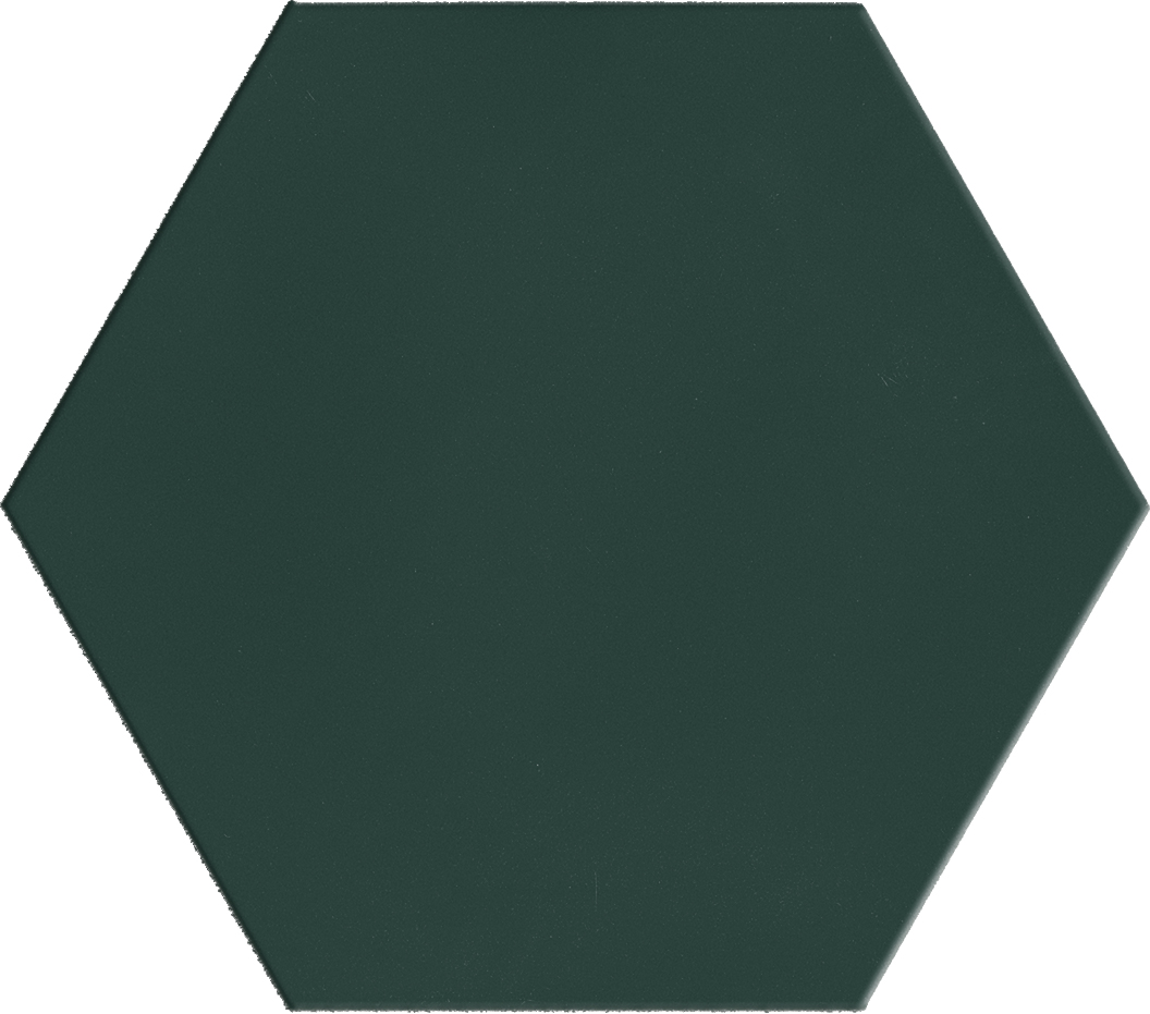 Catalea Gres Akita Bodenfliese Hexagon Dunkelgrün Matt 14x16 cm rektifiziert R10