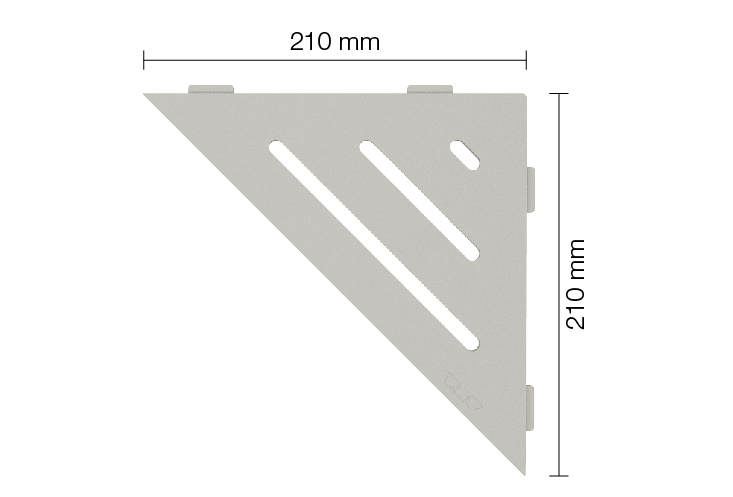 Schlüter SHELF E S1 210x210 mm WAVE TSBG strukturbeschichtet Beigegrau Duschablage