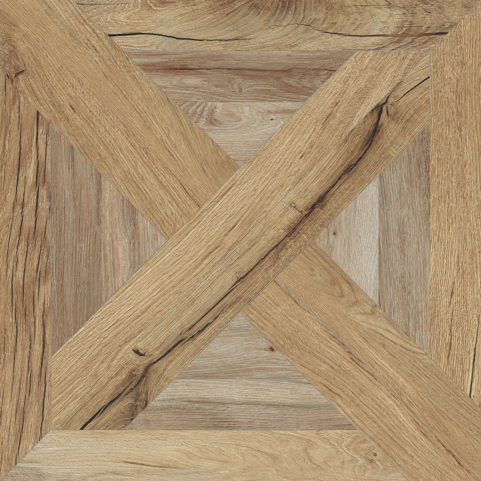 Flaviker Nordik Wood Dekor Holzoptik Palace Beige/Gold Matt 60x60 cm rektifiziert