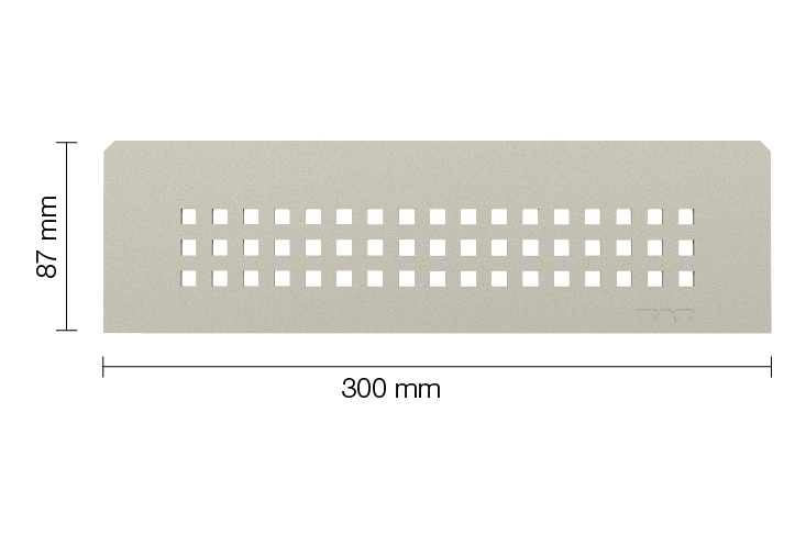 Schlüter SHELF N S1 300x87 mm Square TSC strukturbeschichtet Creme Duschablage