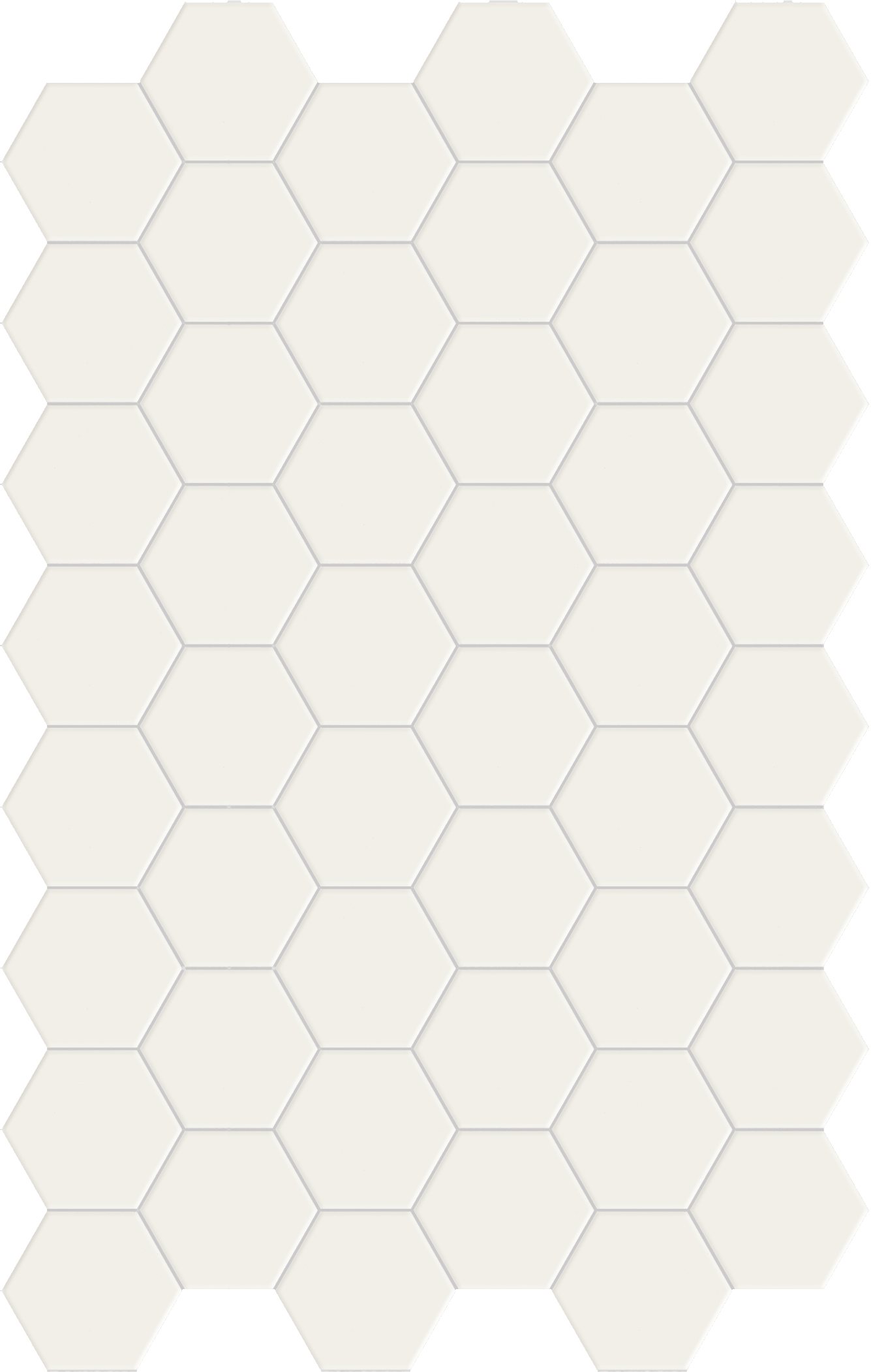 Catalea Gres Akita Bodenfliese Hexagon Weiß matt 14x16 cm rekt. R10