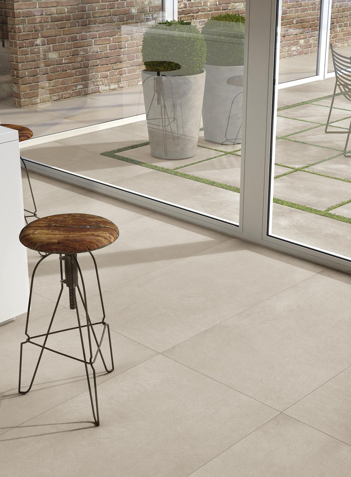 Ragno Rewind Bodenfliese Betonoptik Beige Matt 30x60 cm rektifiziert R9 
