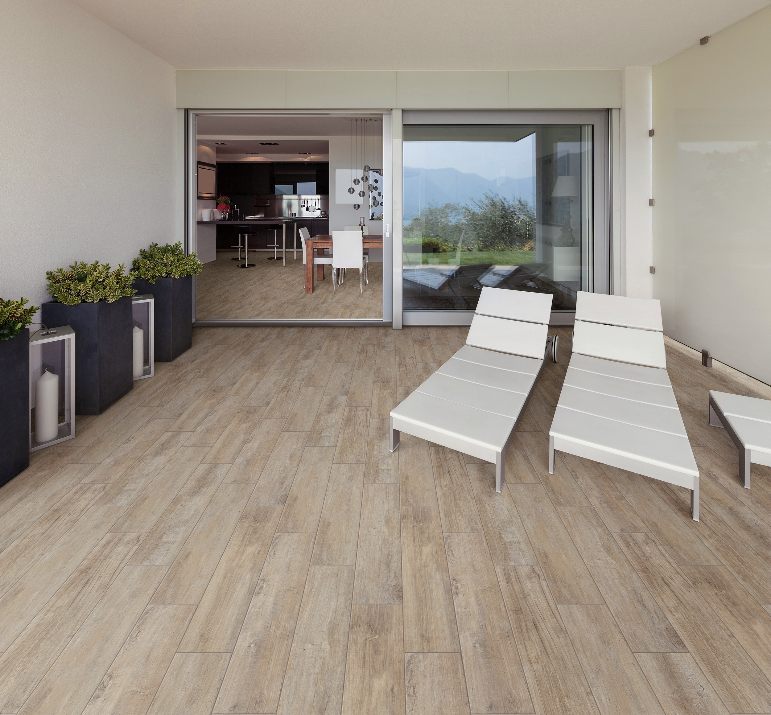 Noem Gres Bergamo Bodenfliese Holzoptik Rost Matt 30x120 cm rektifiziert R9