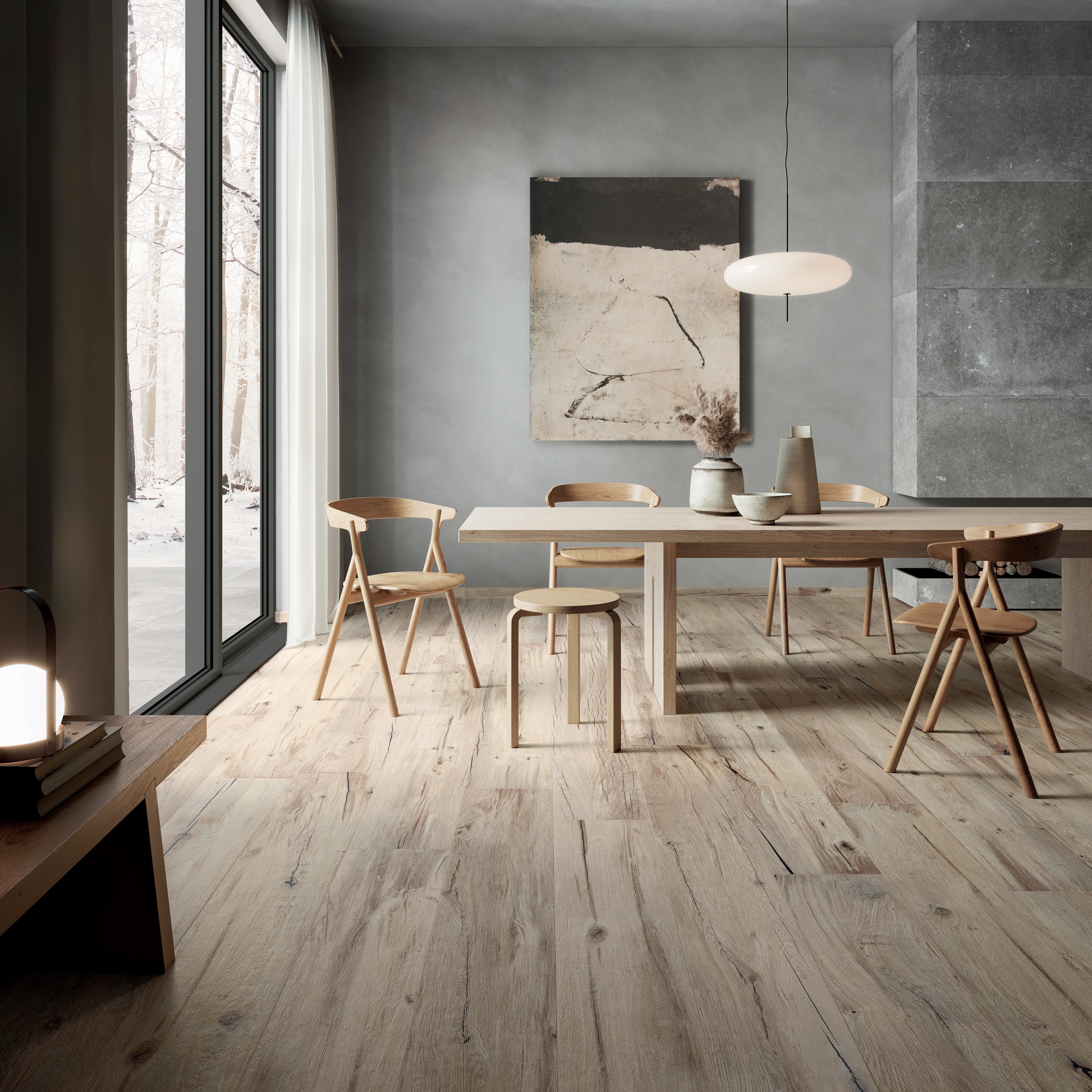 Flaviker Nordik Wood Indoor Bodenfliese Holzoptik Beige Matt 20x120 cm rektifiziert R10B