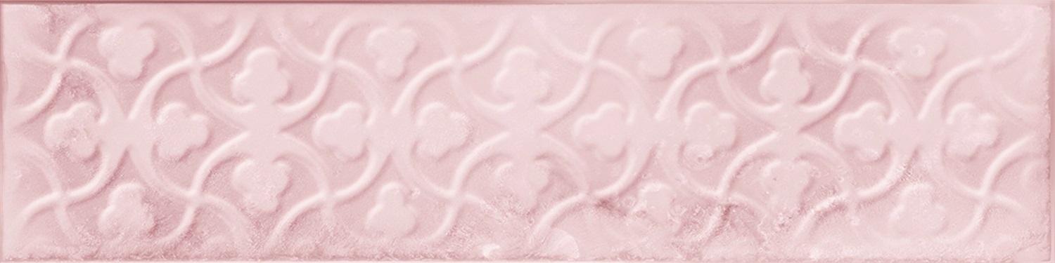 Catalea Gres Nellim Metrofliese Dekor Rosa glänzend 7,5x30 cm Catalea Gres Nellim Metrofliese Dekor Rosa glänzend 7,5x30 cm