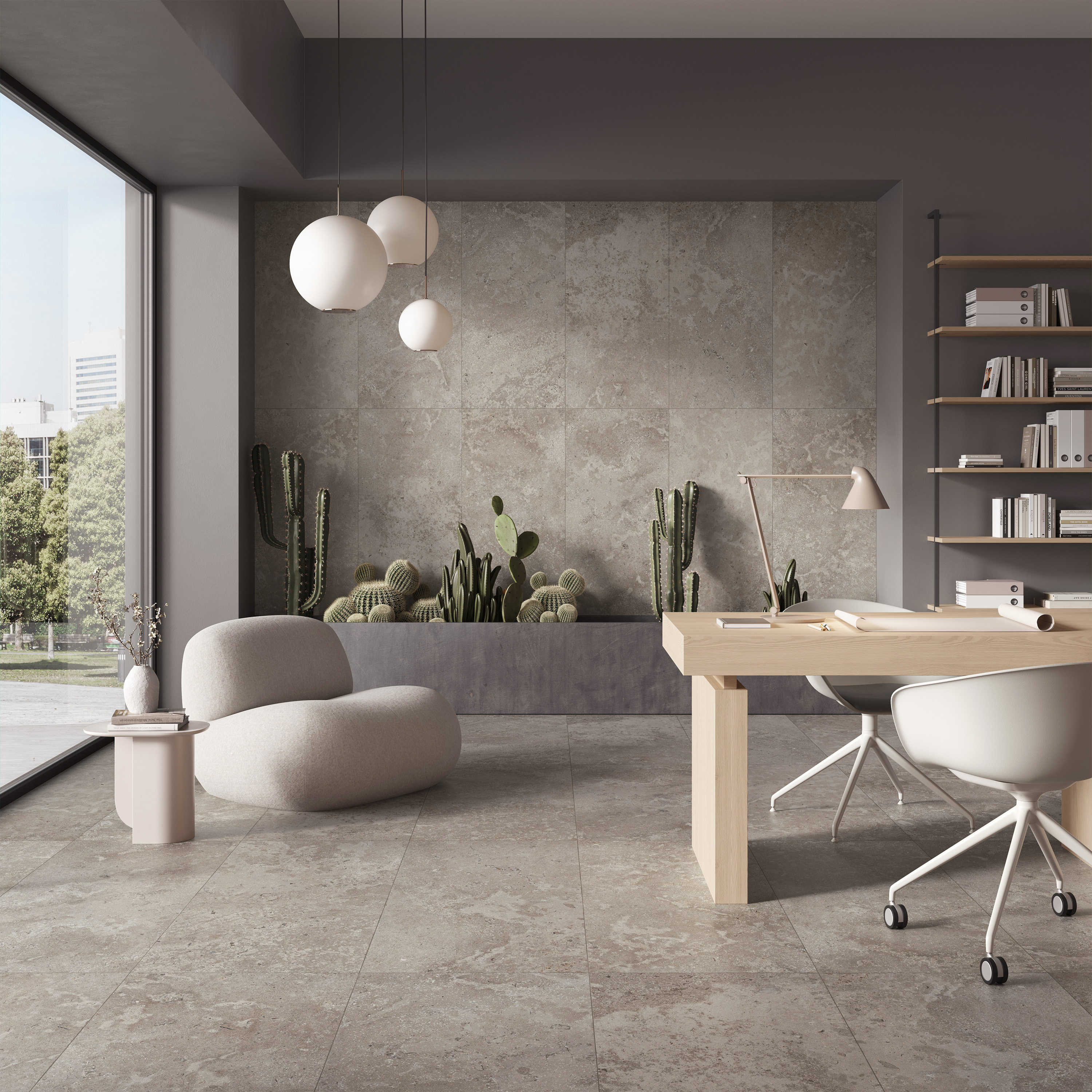 Urbanixx Gres Timeless Bodenfliese Betonoptik Taupe 59,5x59,5cm rektifiziert R10B