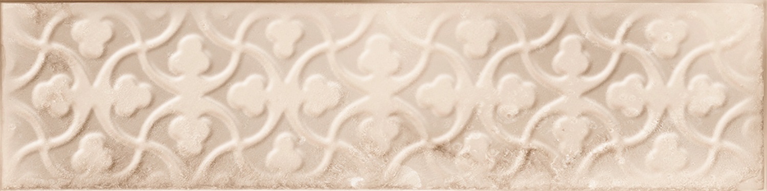 Catalea Gres Nellim Metrofliese Dekor Beige Glänzend 7,5x30 cm  
