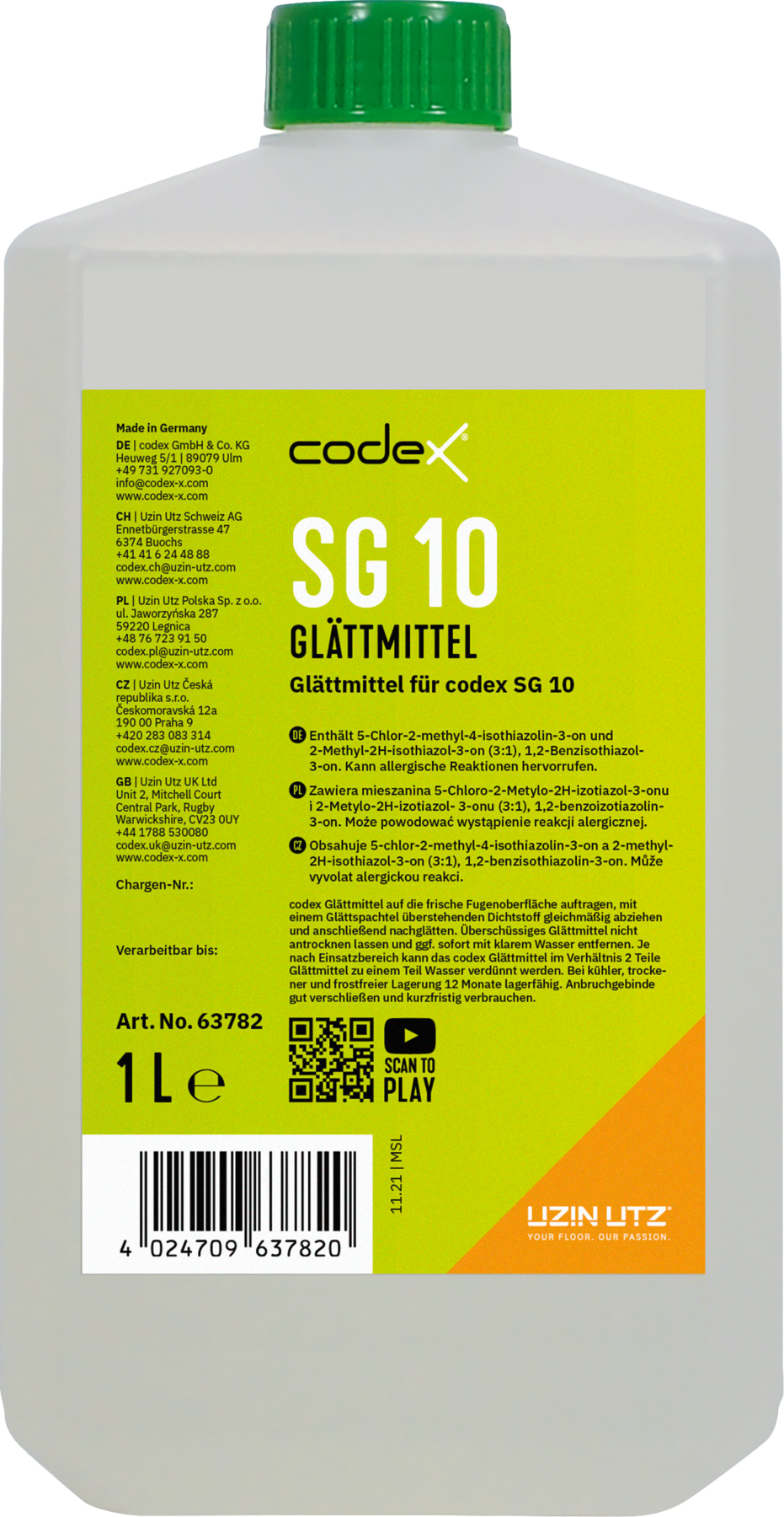 Codex Glättmittel SG 10 1L