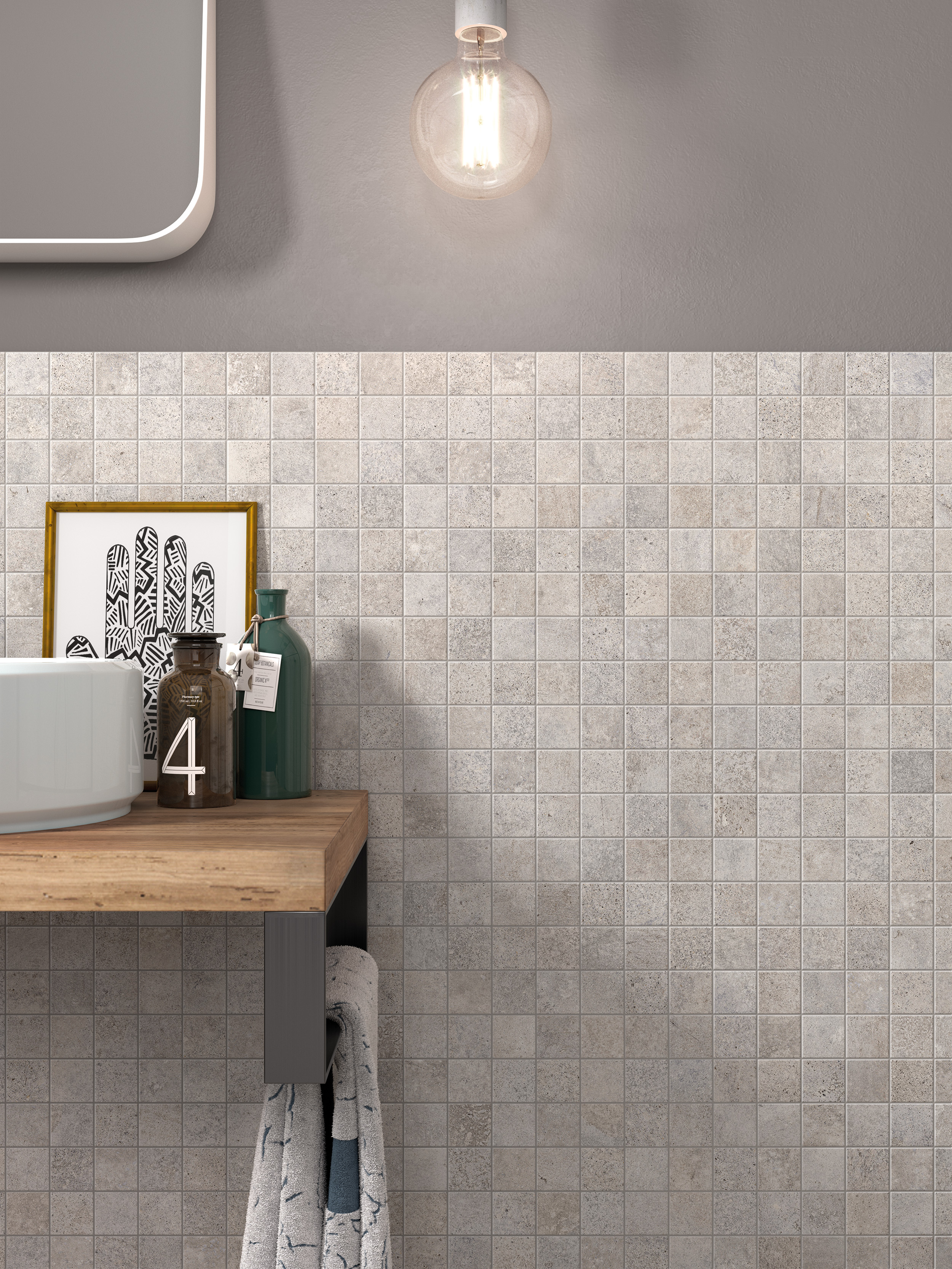 Urbanixx Gres Catania Mosaik Natursteinoptik Sand Matt 30x30 cm rektifiziert R10B