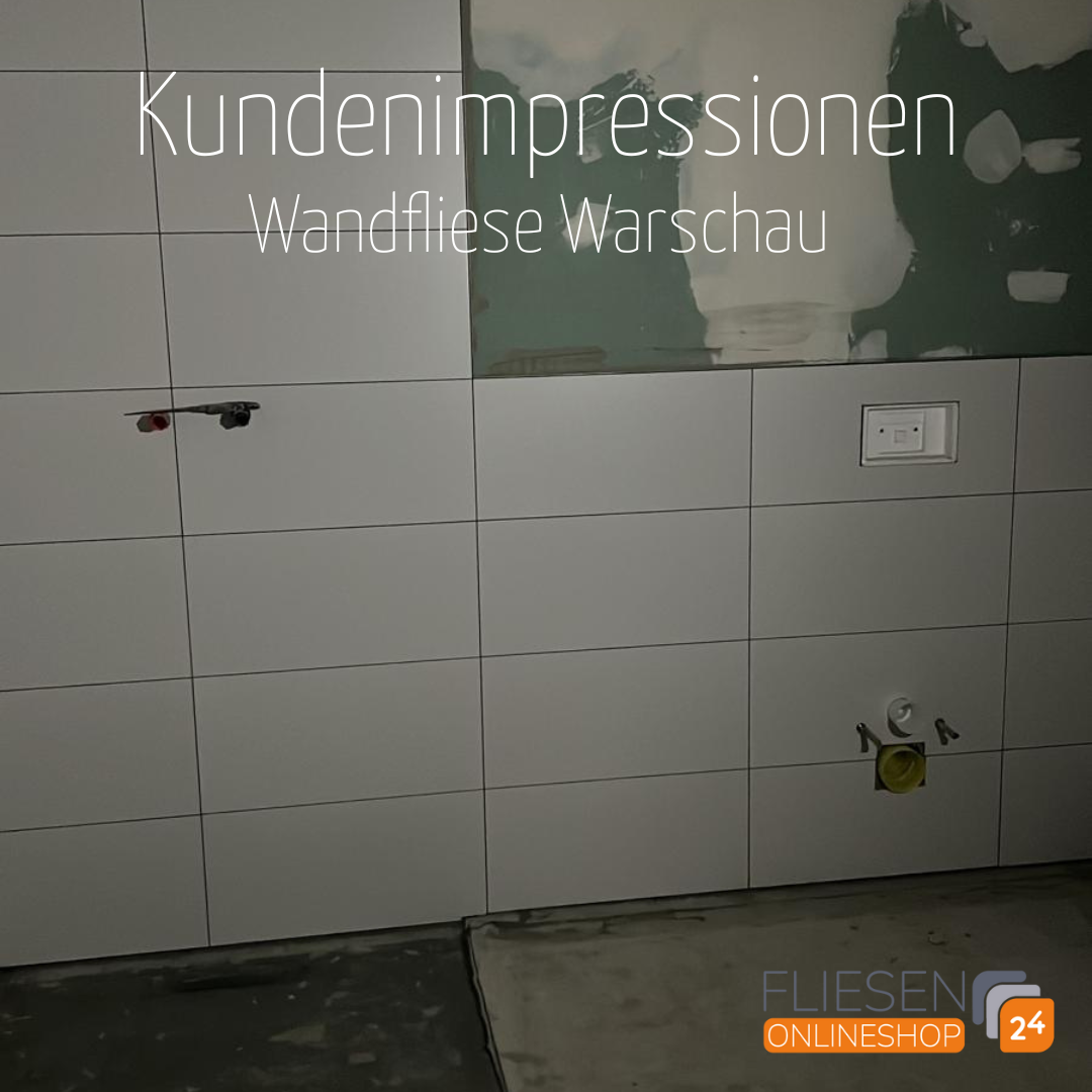 Urbanixx Gres Warschau Wandfliese uni Weiß matt 29,8x89,9 cm rekt.