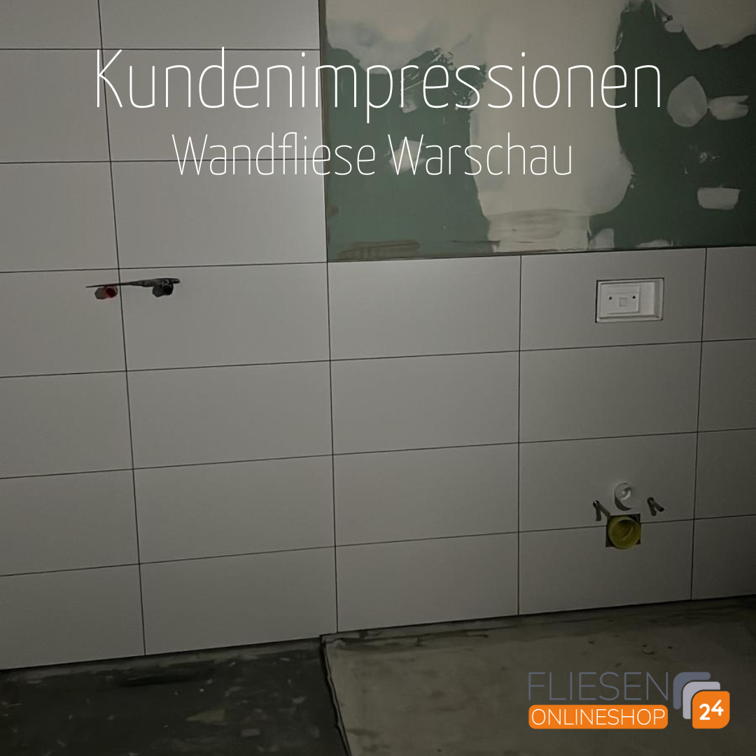 Urbanixx Gres Warschau Wandfliese uni Weiß glänzend 29,8x89,9 cm rekt. 