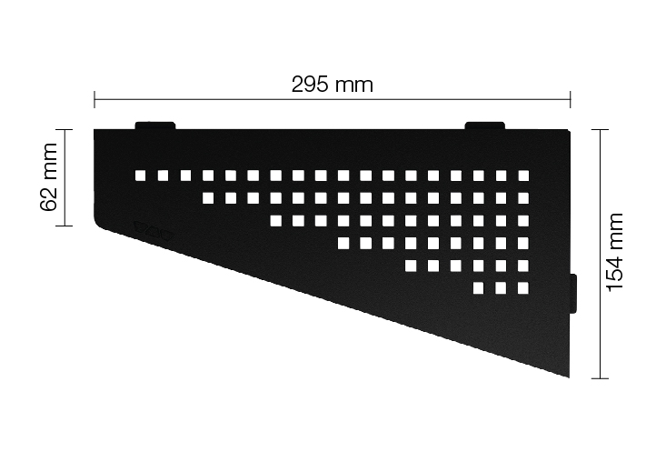 Schlüter-SHELF-E-S3 154x295mm Square MGS Graphitschwarz matt