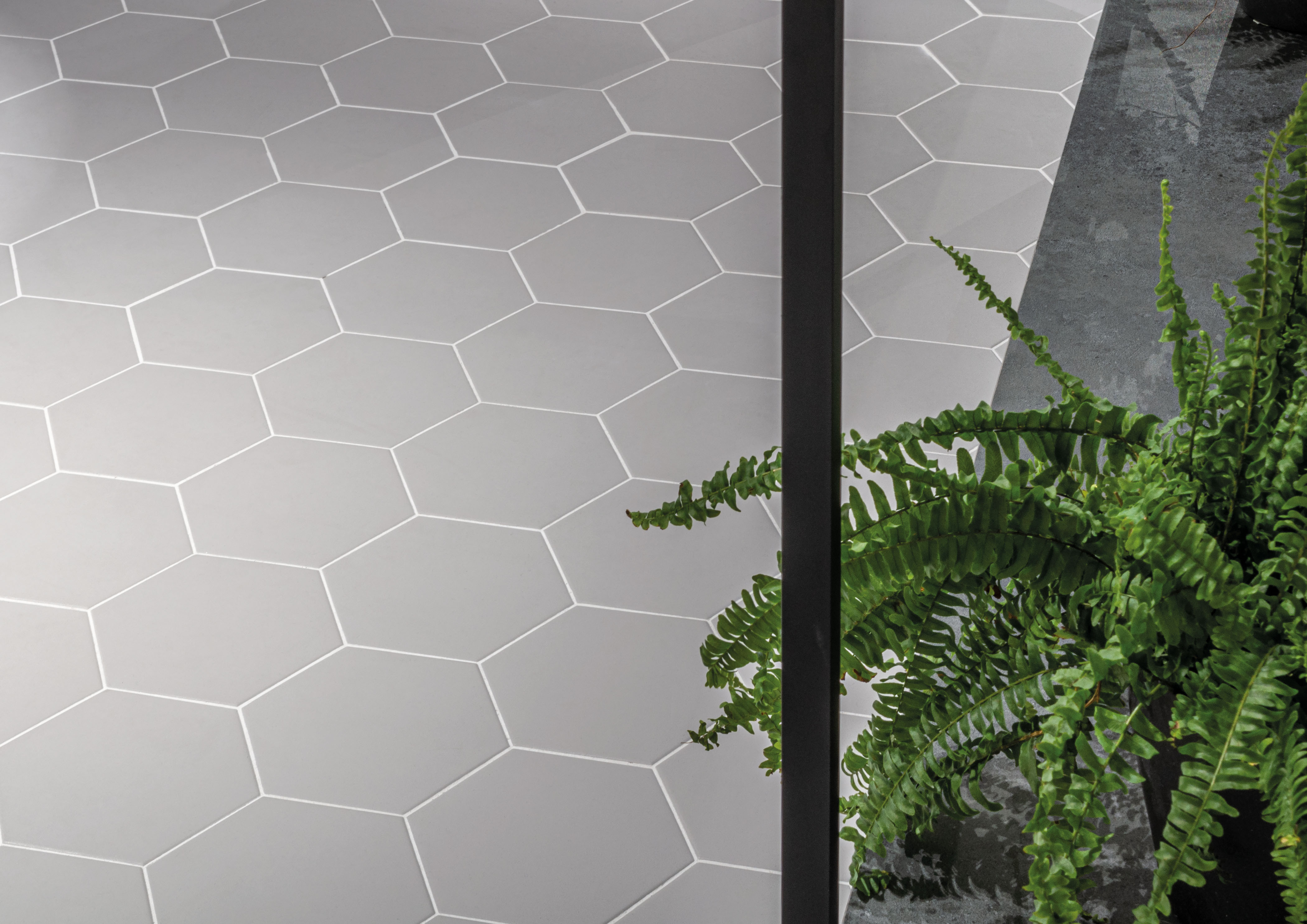 Catalea Gres Salmi Bodenfliesen Hexagon Grau Matt 15x17 cm  