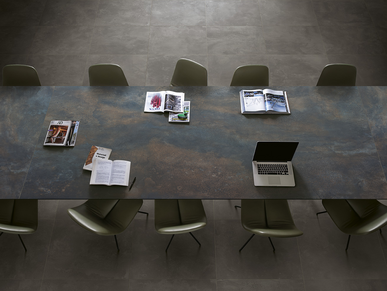 Caesar Relate Flame Bodenfliese Metalloptik Reef matt 120X120 cm rekt. R10A