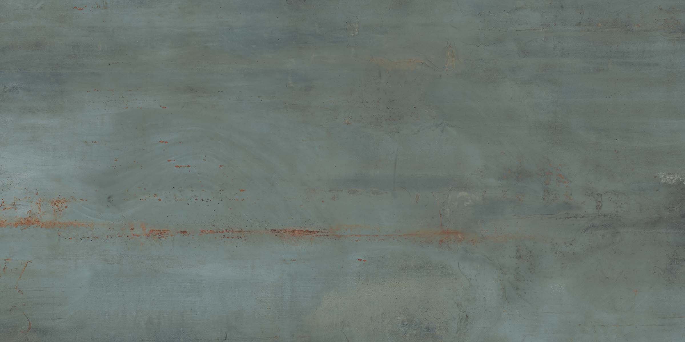 Flaviker Rebel Bodenfliese Metalloptik Türkis Matt 120x278 cm rektifiziert