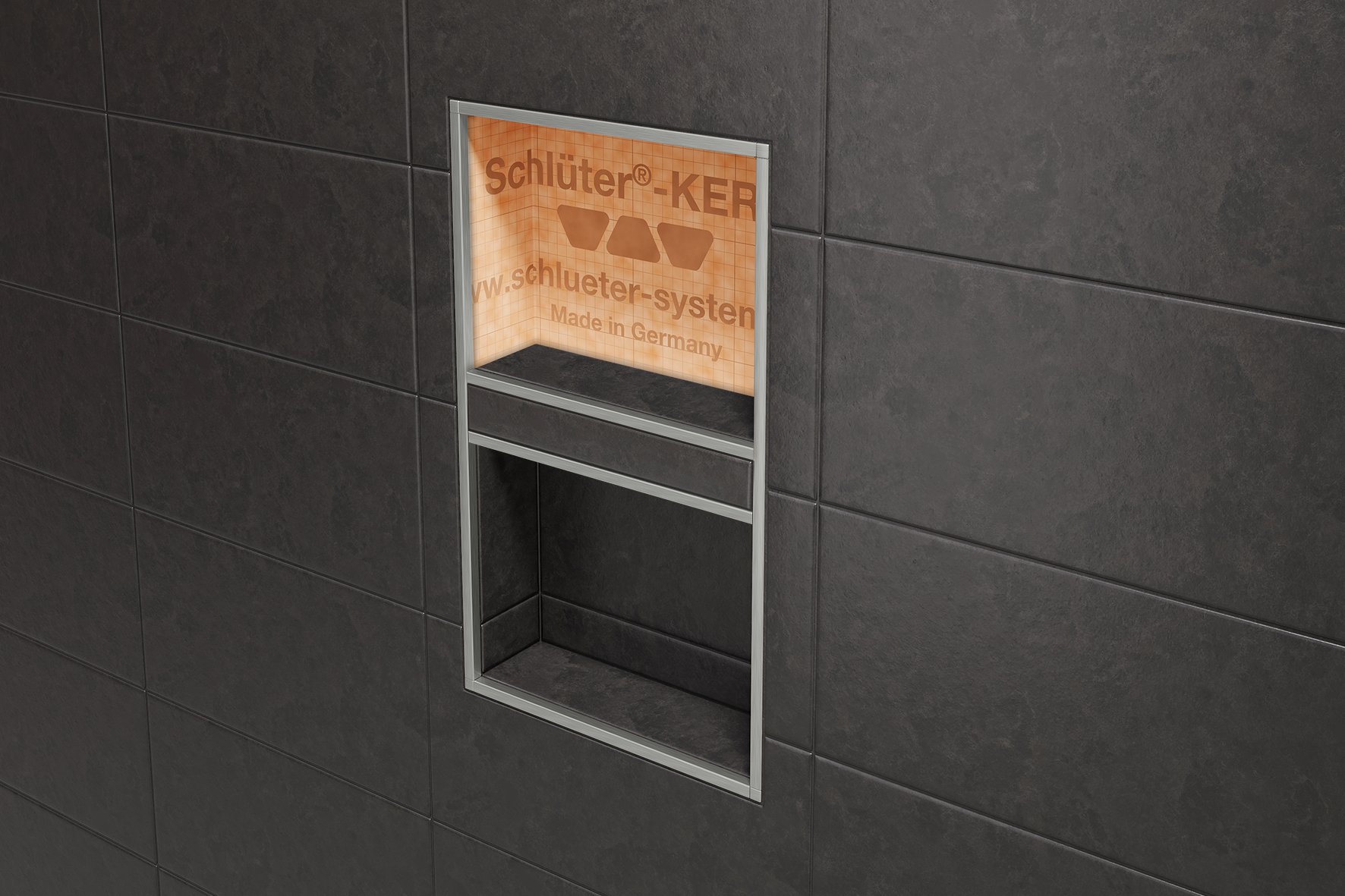 Schlüter Kerdi Board NLT Duschnische mit LED Beleuchtung 305x508x89 mm Warmweiß