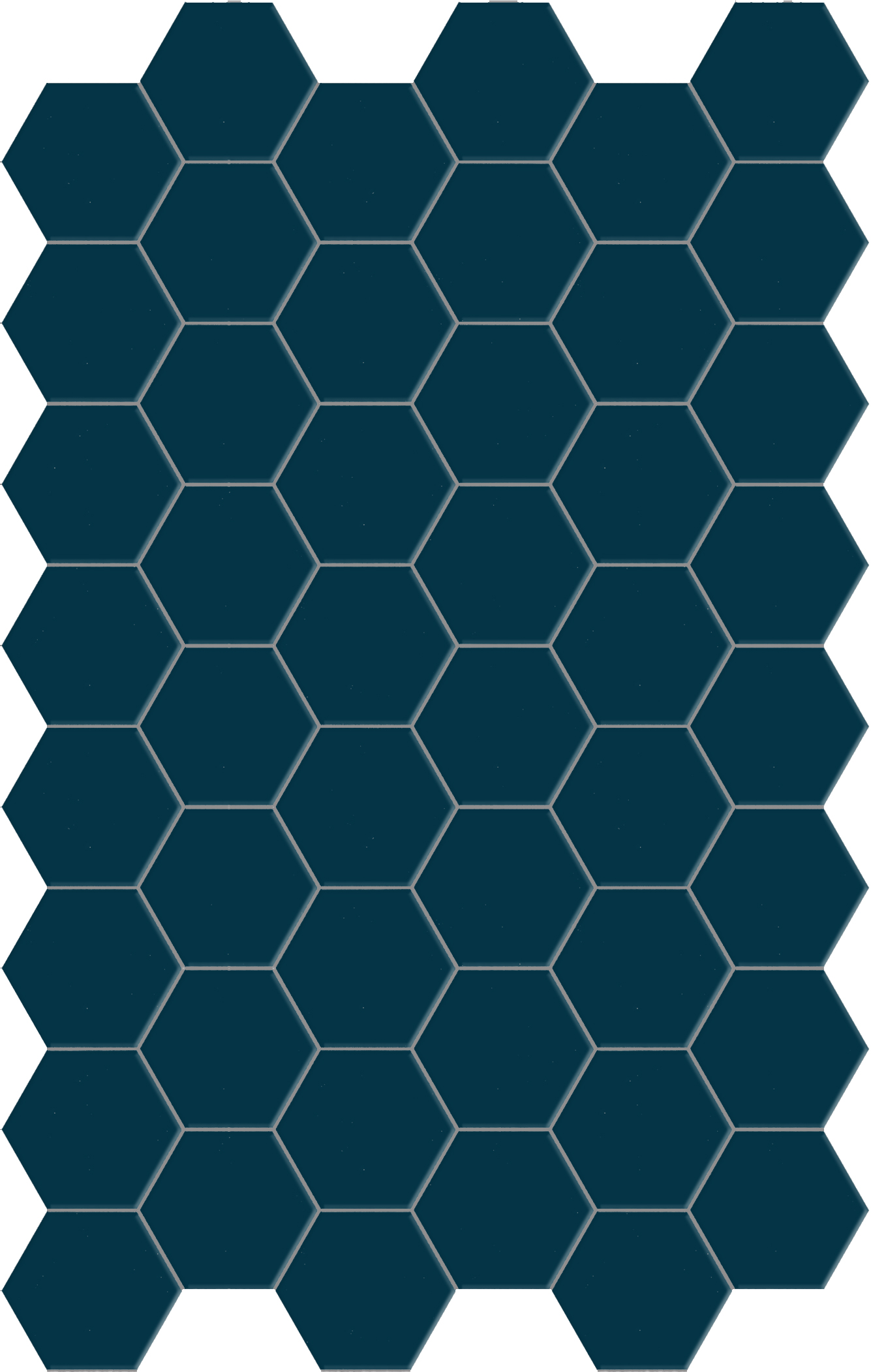 Catalea Gres Akita Bodenfliese Hexagon Dunkelblau matt 14x16 cm rekt. R10