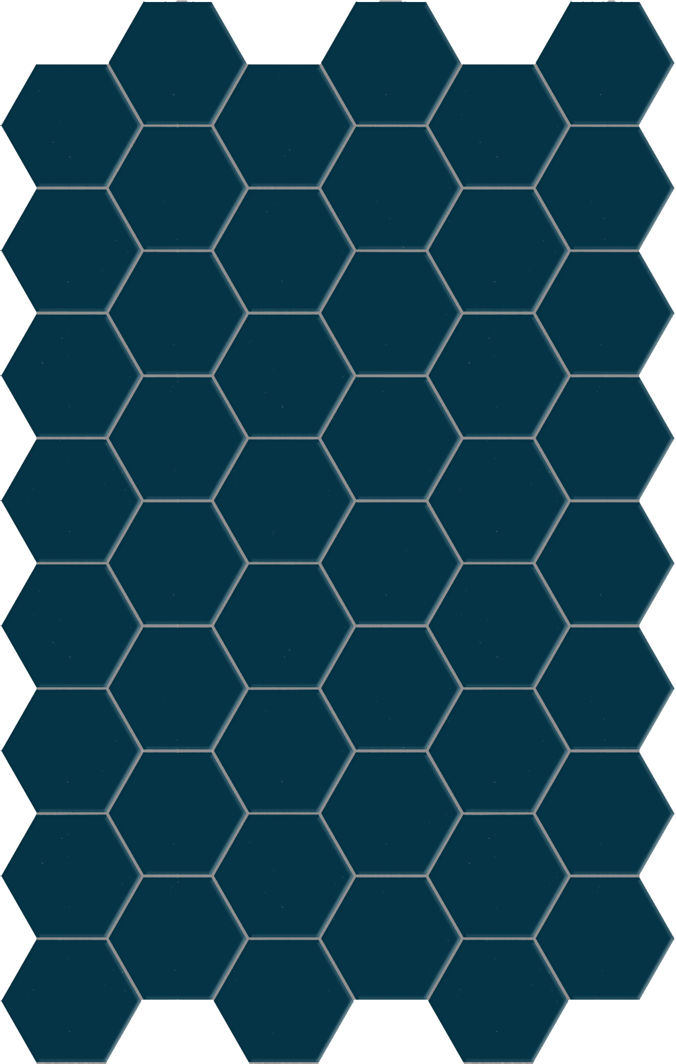 Catalea Gres Akita Bodenfliese Hexagon Dunkelblau Matt 14x16 cm rektifiziert R10