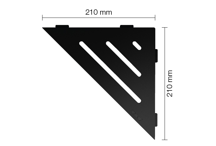 Schlüter SHELF E S1 210x210 mm Wave MGS Graphitschwarz matt Duschablage