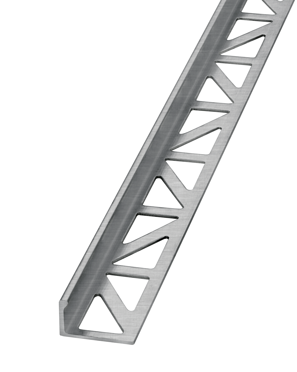 Blanke Fliesenschiene L Form Edelstahl gebürstet 10 mm hoch 2,5 m lang