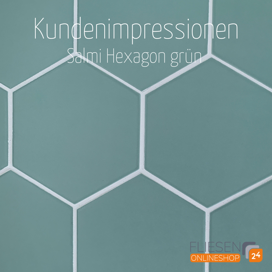 Urbanixx Gres Salmi Bodenfliesen Hexagon Grün matt 15x17 cm  