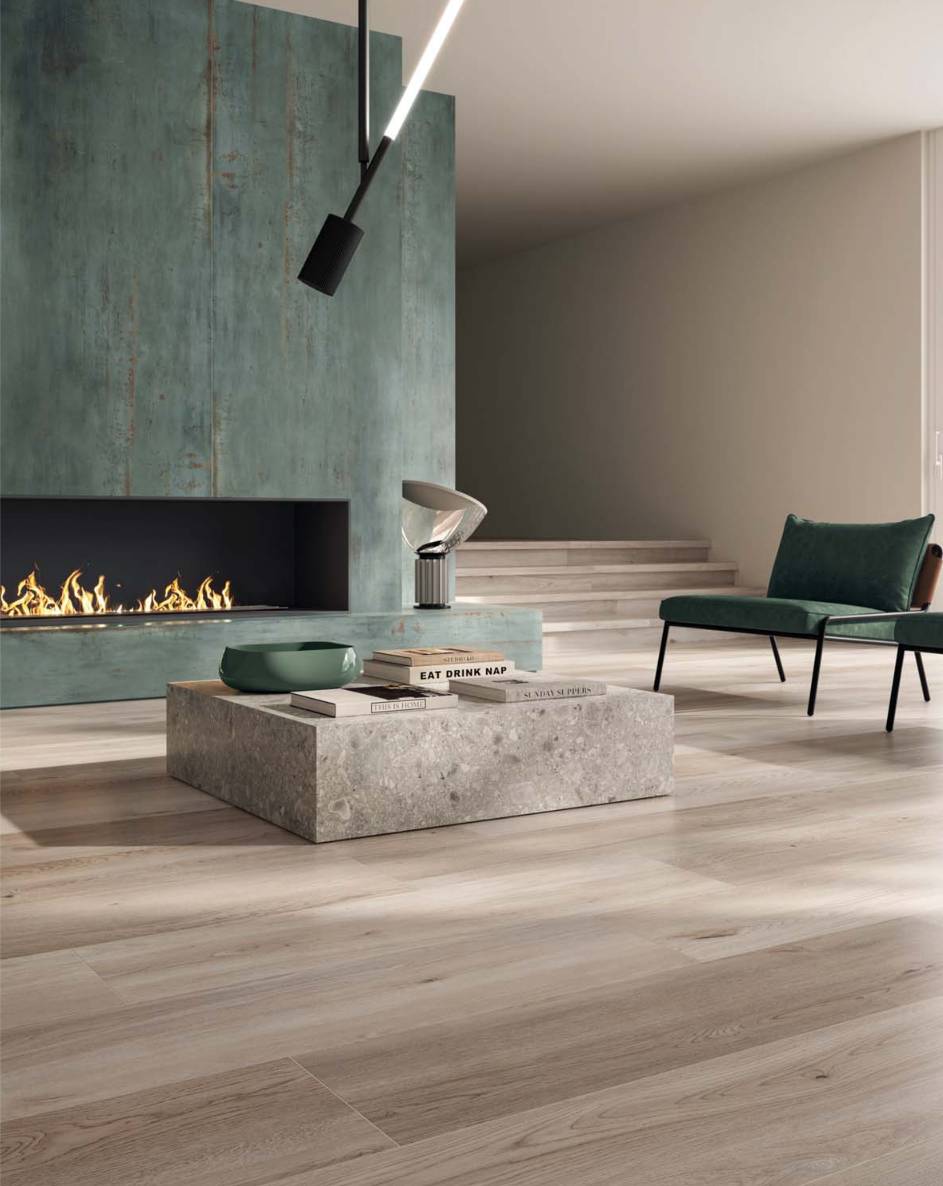 Flaviker Four Seasons Bodenfliese Indoor Holzoptik Hellbraun Matt 20x120 rektifiziert R10C