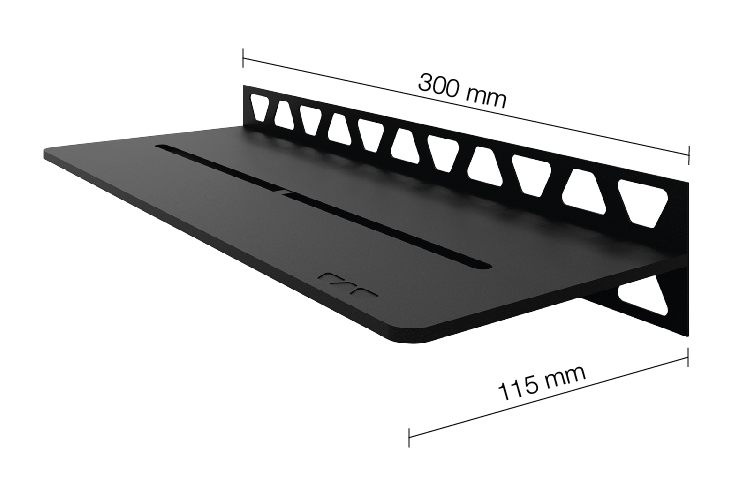 Schlüter SHELF W S1 300x115 mm Pure MGS Graphitschwarz matt Duschablagen