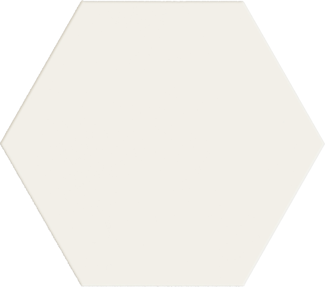 Catalea Gres Akita Bodenfliese Hexagon Weiß matt 14x16 cm rekt. R10