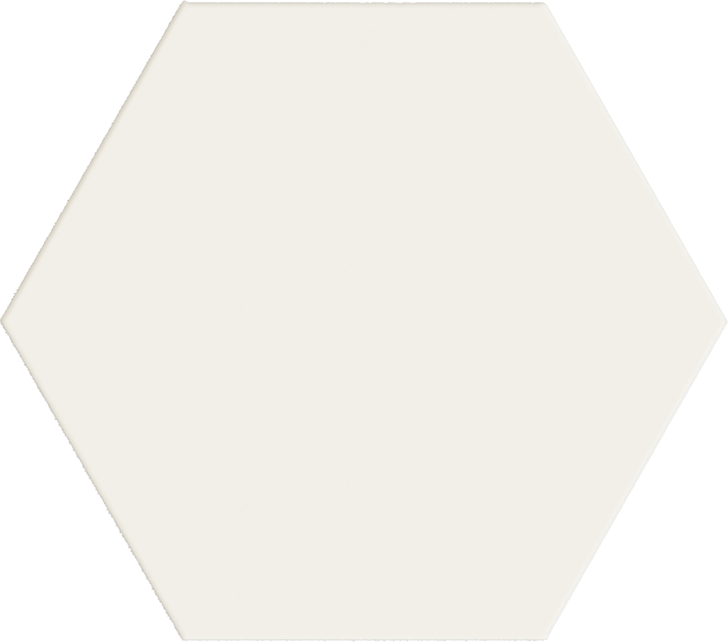 Catalea Gres Akita Bodenfliese Hexagon Weiß Matt 14x16 cm rektifiziert R10