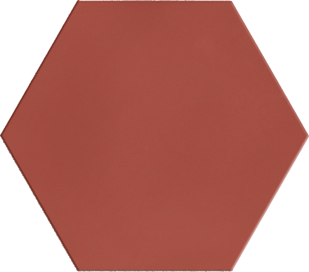 Catalea Gres Akita Bodenfliese Hexagon Rot Matt 14x16 cm rektifiziert R10