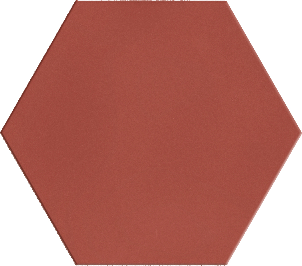 Catalea Gres Akita Bodenfliese Hexagon Rot matt 14x16 cm rekt. R10