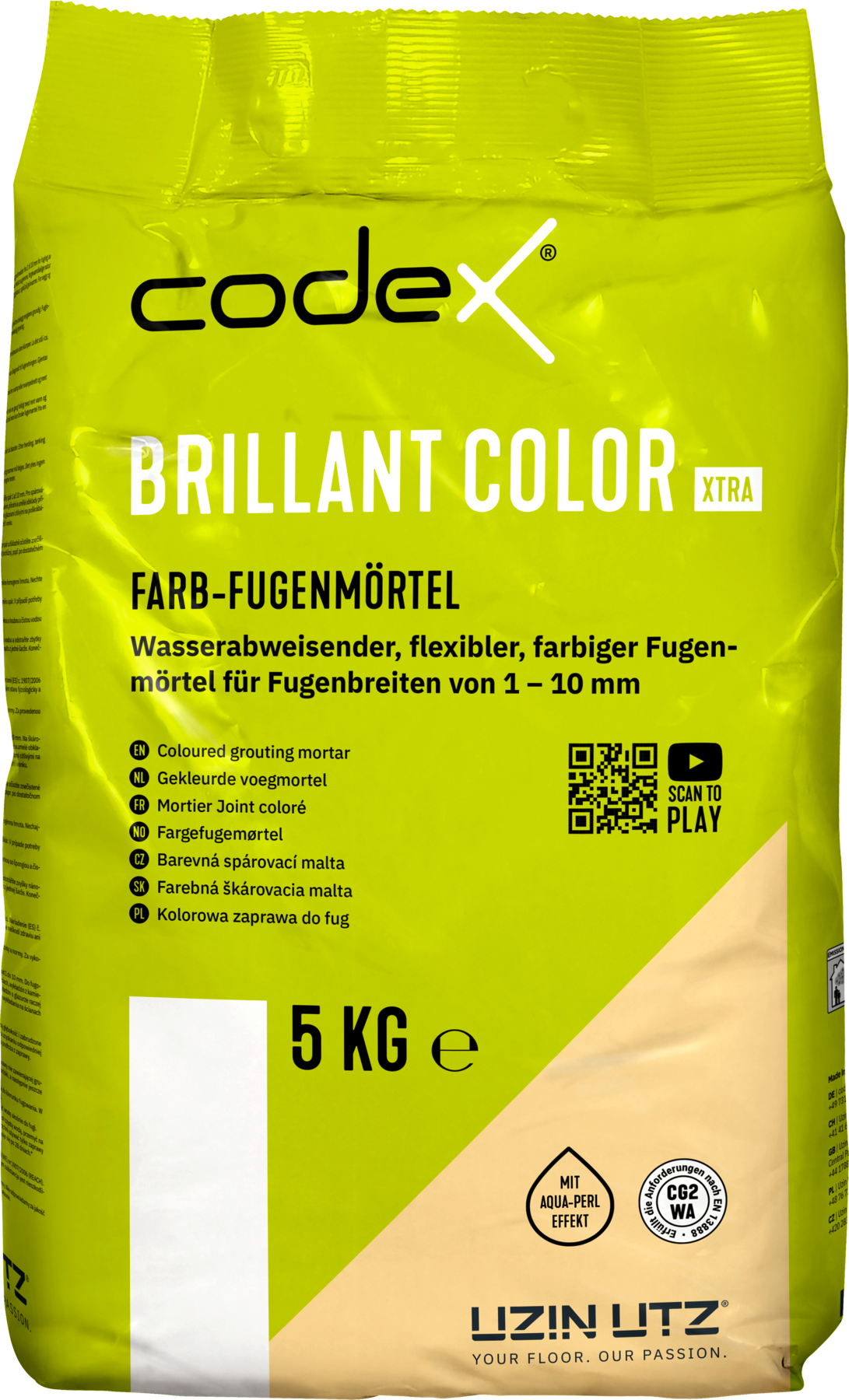 Codex Brillant Color Xtra Sahara 5 kg Farbfugenmörtel