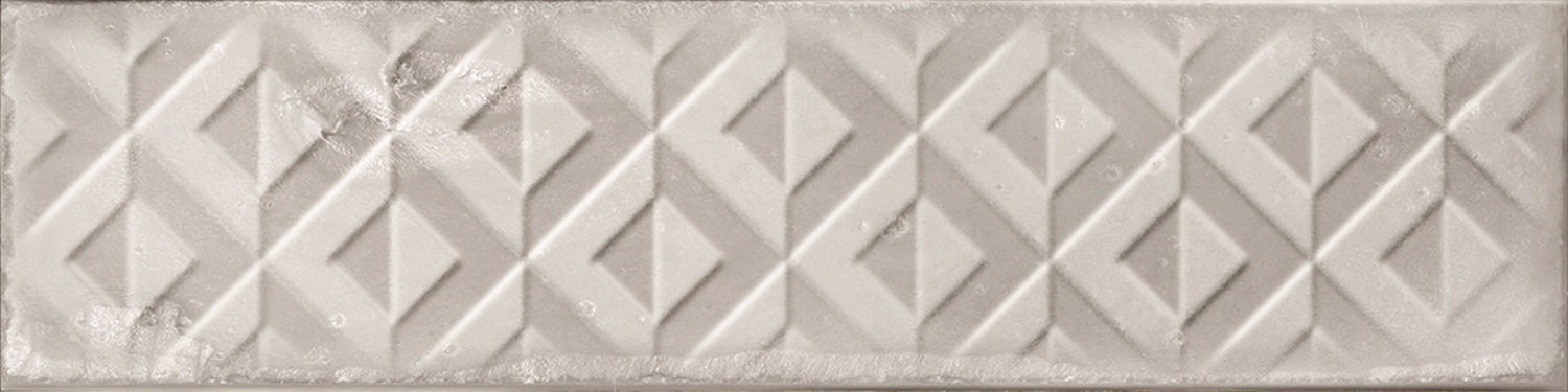 Catalea Gres Nellim Metrofliese Dekor Weiß Glänzend 7,5x30 cm  